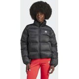 Adidas - Adicolor Short Puffer Jacket - Damesjas - Zwart - 100% Gerecycled Polyester