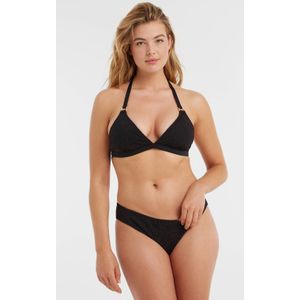 BEACHWAVE voorgevormde broderie anglaise triangel bikinitop zwart