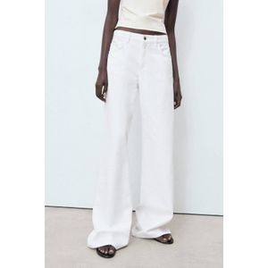 Mango wide leg jeans wit