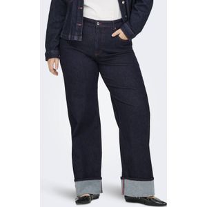 ONLY CARMAKOMA - High Waist Wide Leg Jeans - Donkerblauw Denim
