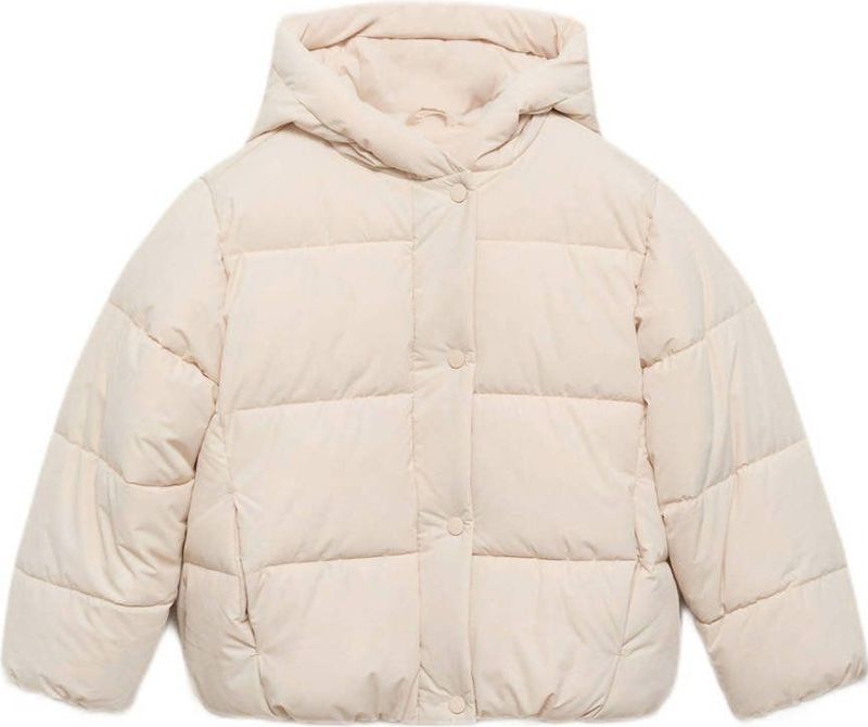 Mango Kids gewatteerde jas ecru