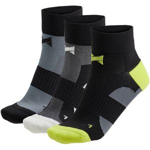 Xtreme Fietssokken - set van 3 Zwart/Grijs/Limegroen
