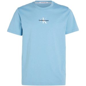 CALVIN KLEIN JEANS regular fit T-shirt met logo dusk blue