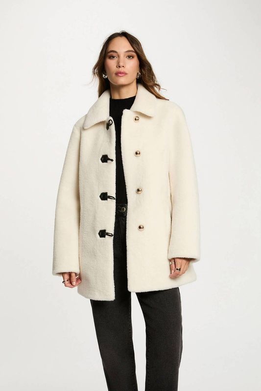 Morgan - Tussenmantel - Beige - Klassieke Mantel - Normale Pasvorm