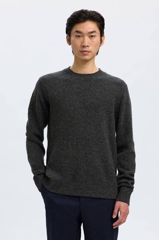 Wolmix - Sweater - Uniek Gespikkeld Design - Ronde Hals - Lange Mouwen