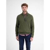 Lerros - Schipperstrui - Nordic Olive - Met Kabelpatroon