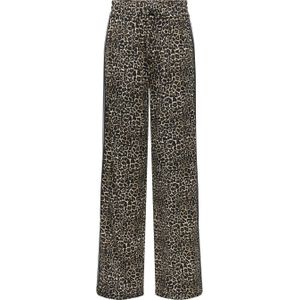 ONLY - ONLPOPTRASH - Broek - Bruin - Wide Leg - Regular Waist - Panterprint