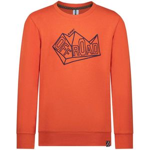 B.Nosy sweater B.OFFROAD met printopdruk oranje