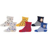 Apollo sokken - set van 6 beige/grijs/rood/geel/blauw