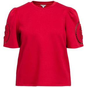 OBJECT - OBJDorina - T-shirt - Rood - Losse Pasvorm - Kwartmouw