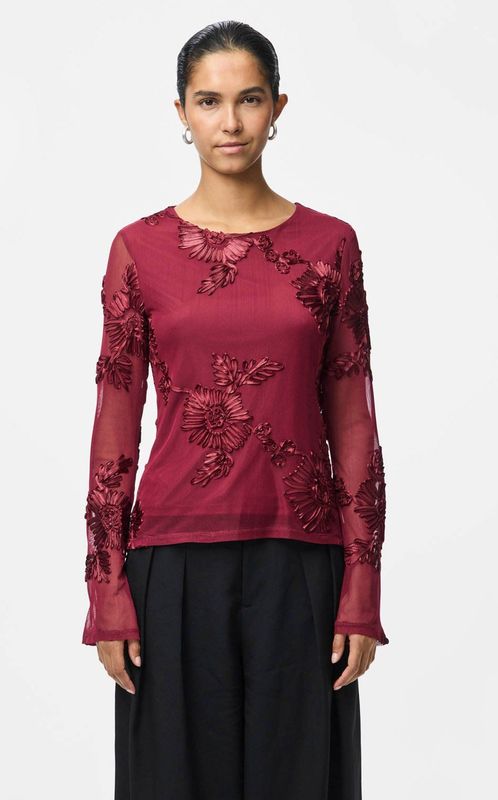 Pcoffia Boothals Top Met Lange Mouwen