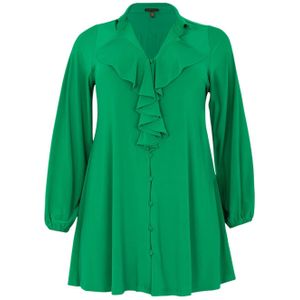 Yoek blouse met ruches groen