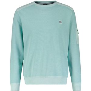 LERROS sweater met logo groen