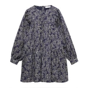 Mango Kids jurk met all over print donkerblauw/lichtroze