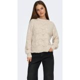 Only - Onlgila Life Ls Structure O-neck Bf - Trui - Whitecap Gray/melange