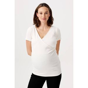 Noppies ribgebreid zwangerschapsshirt Sanson wit