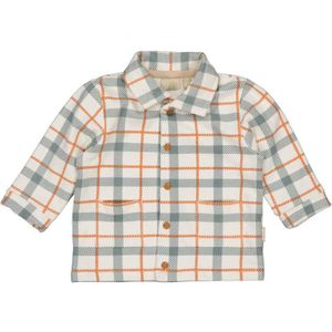 Quapi baby geruite shacket zomerjas ecru/grijsblauw/oranje