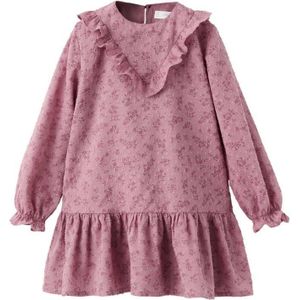 Mango Kids gebloemde blousejurk roze