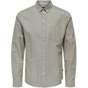 ONLY & SONS slim fit overhemd ONSALVARO olive drab