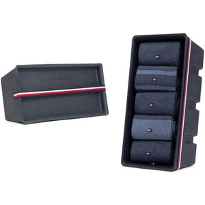 Tommy Hilfiger giftbox sokken - set van 5 blauw