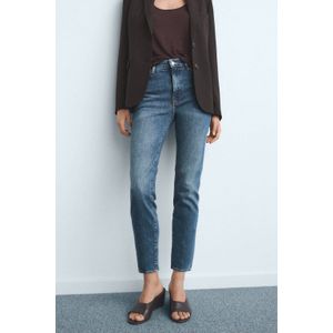 Mango high waist slim fit jeans medium blue denim