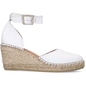 Manfield leren espadrilles wit