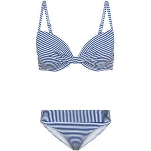 s.Oliver voorgevormde beugel bikinitop blauw/wit