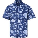 J.C. Rags regular fit overhemd met all over print blue depths dessin