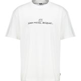 America Today T-shirt Elmar met backprint ecru