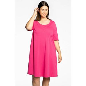 Yoek A-lijn jurk COTTON roze