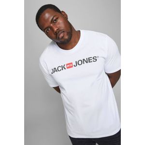 JACK & JONES PLUS SIZE T-shirt JJECORP Plus Size met logo wit
