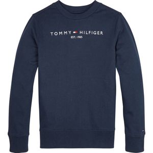 Tommy Hilfiger unisex sweater met logo donkerblauw