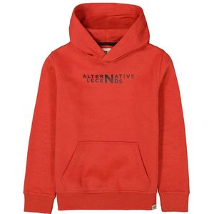 Garcia hoodie met tekst roodoranje