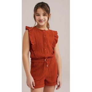 WE Fashion playsuit roodbruin