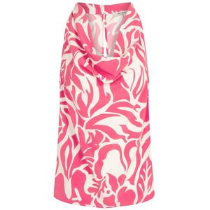 Morgan blousetop met all over print en open detail roze/ecru