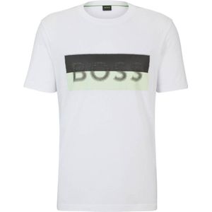 BOSS T-shirt met printopdruk wit