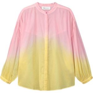 POM Amsterdam dip-dye blouse roze/ geel
