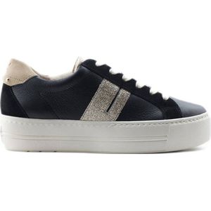 Paul Green leren sneakers zwart/goud