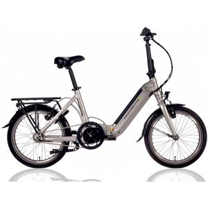 Saxonette Compact Premium Plus elektrische vouwfiets, middenmotor, Nxs 7, zilver