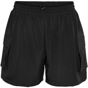 NOISY MAY high waist regular fit cargo short zwart