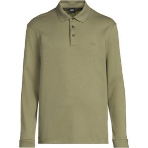Boss - Poloshirt - Groen - 100% Katoen - Lange Mouwen