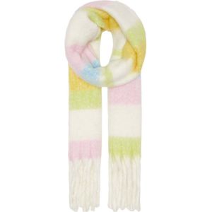 ONLY sjaal ONLDANITA wit/roze/groen/geel