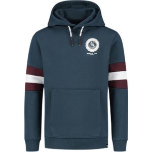 Ballin hoodie met logo donkerblauw/wit/rood