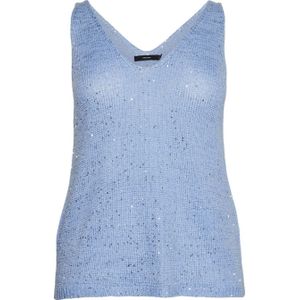 VERO MODA CURVE gebreide top VMCLEILANI lichtblauw