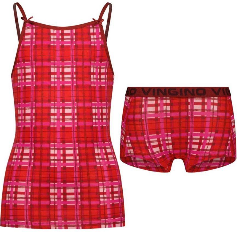 Vingino - Top - Ruitpatroon - Meisjes - Stretchkatoen