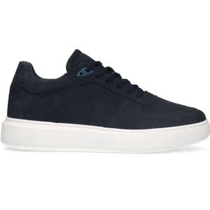 Manfield nubuck sneakers donkerblauw