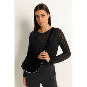 CLAUDIA BY CLAUDIA STRÄTER fijngebreide top zwart