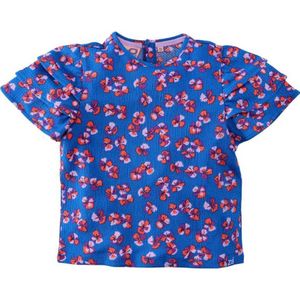 Z8 top Hue met all over print blauw/roze