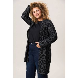 Miss Etam Plus gebreid vest zwart