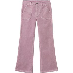 Mango Kids fluwelen flared broek roze